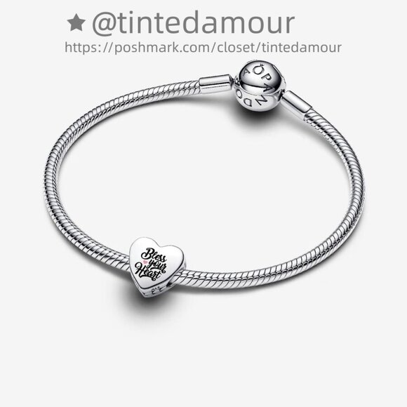Pandora Engravable Bless Your Heart Charm|Pendant - Picture 2 of 2